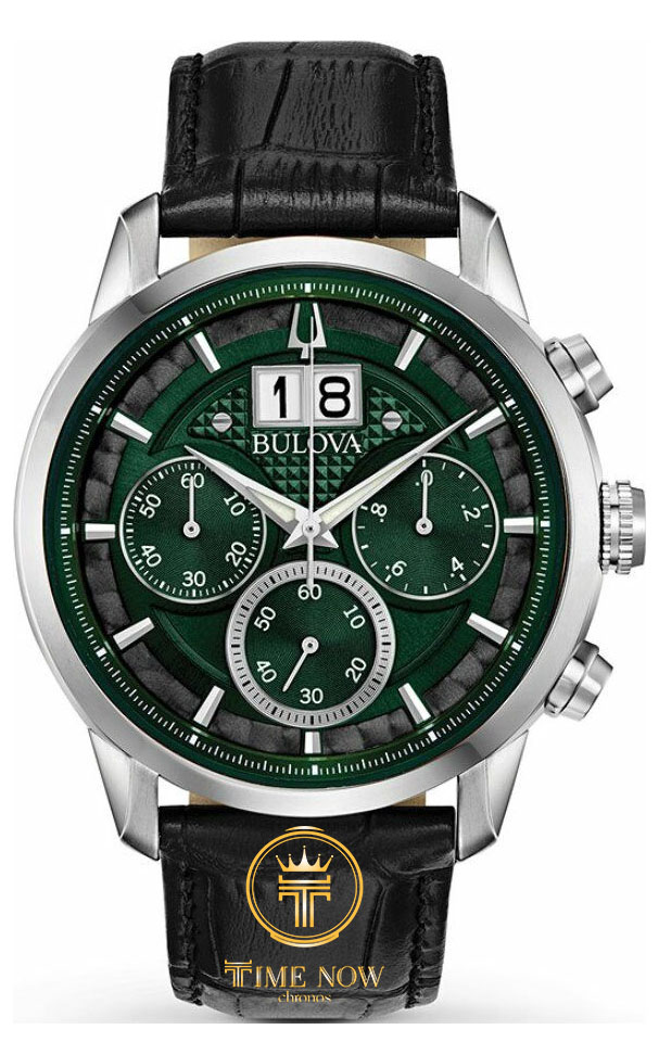 ĐỒNG HỒ NAM BULOVA 96B310 QUARTZ CHORONOGRAPH DÂY DA