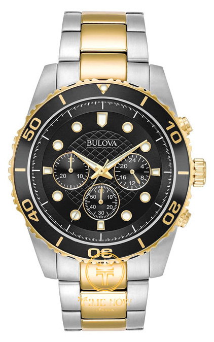 ĐỒNG HỒ BULOVA 98A171 QUARTZ CHRONOGRAPH BLACK DIAL DÂY DEMI