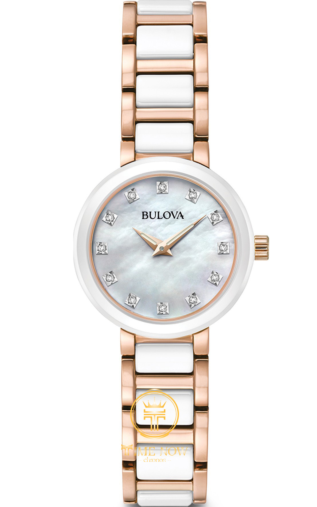 ĐỒNG HỒ NỮ BULOVA 98P160 DIAMOND ACCENT CERAMIC WATCH 28MM