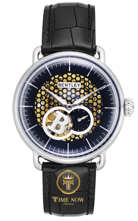 ĐỒNG HỒ NAM BENTLEY BL1798-20WBB AUTOMATIC SKELETON CASE SILVER DÂY DA