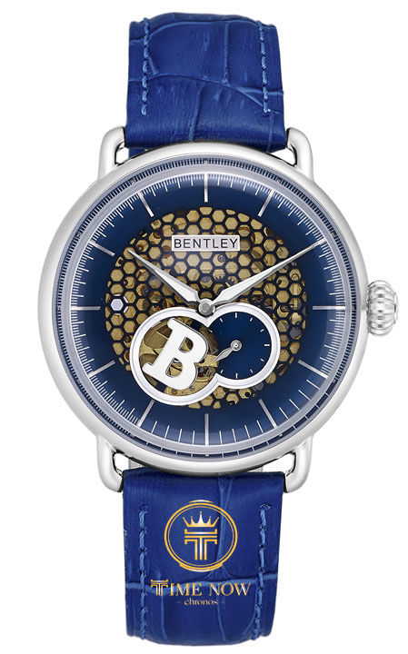 ĐỒNG HỒ NAM BENTLEY BL1798-20WNN AUTOMATIC SKELETON CASE SILVER DÂY DA