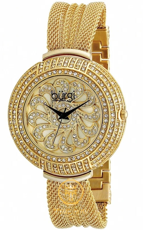 ĐỒNG HỒ NỮ BURGI CRYSTAL MESH BRACELET WATCH BUR051YG