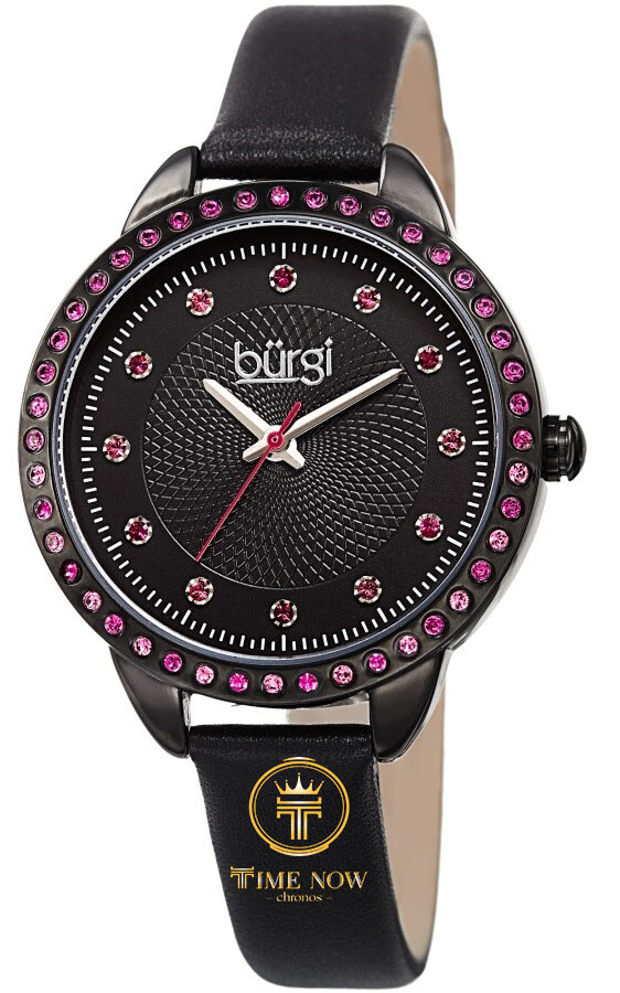 ĐỒNG HỒ NỮ BURGI QUARTZ CRYSTAL BLACK DIAL BUR161BK
