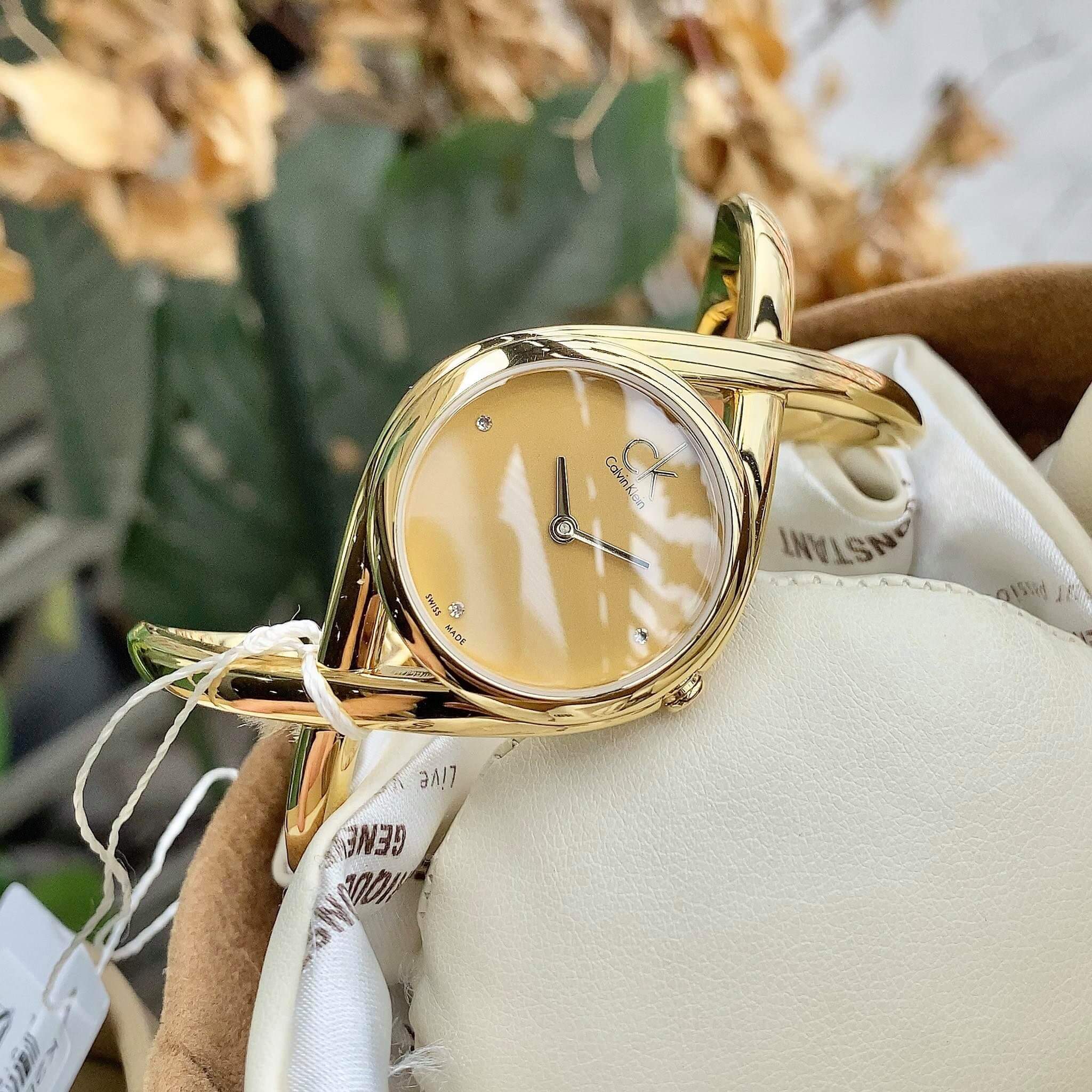 ĐỒNG HỒ NỮ CALVIN KLEIN ENLACE CHAMPAGNE DIAL LADIES K2L24513