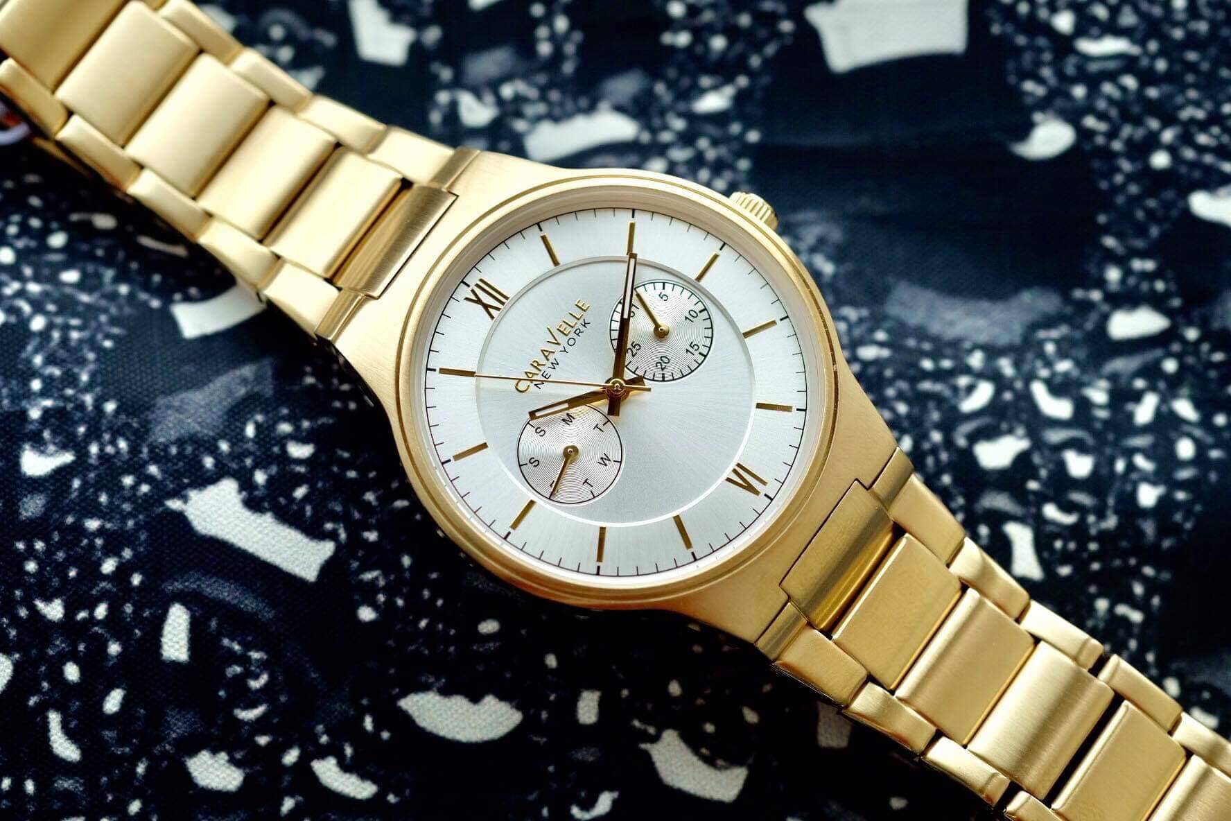 ĐỒNG HỒ NAM DÂY THÉP CARAVELLE 44A109 (40MM)