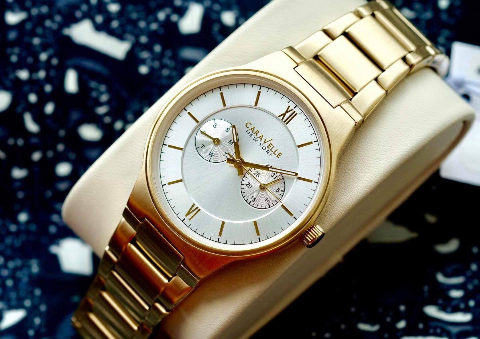 ĐỒNG HỒ NAM DÂY THÉP CARAVELLE 44A109 (40MM)