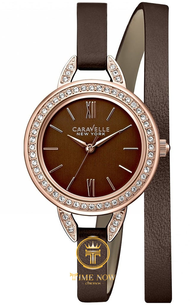ĐỒNG HỒ NỮ CARAVELLE 44L130 DÂY DA CASE 28MM