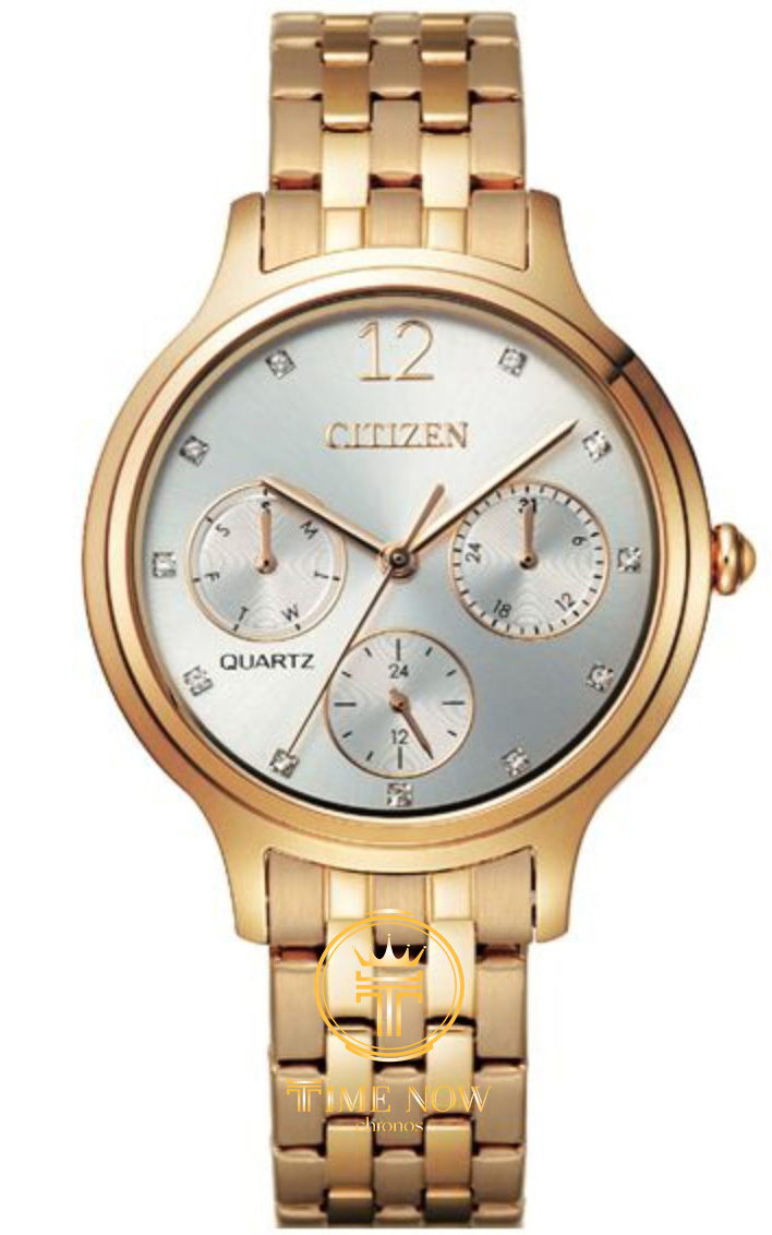 ĐỒNG HỒ NỮ CITIZEN ED8183-54A QUARTZ SWAROVSKI WHITE DIAL