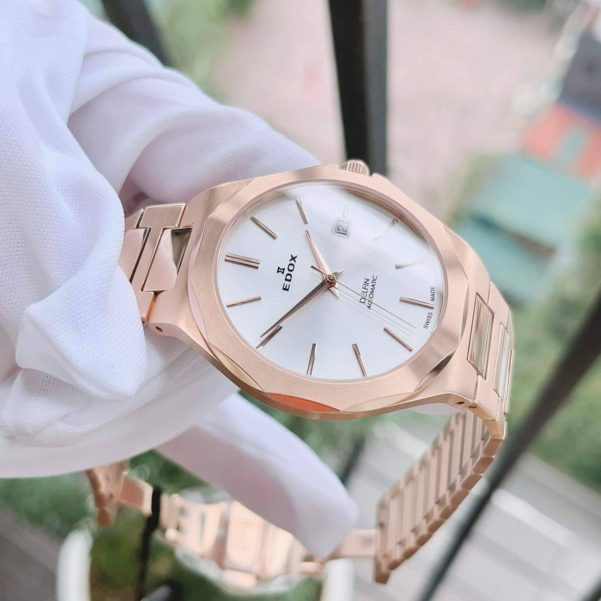 ĐỒNG HỒ EDOX DELFIN 80117-37RM-AIR DÂY THÉP KHÔNG GỈ
