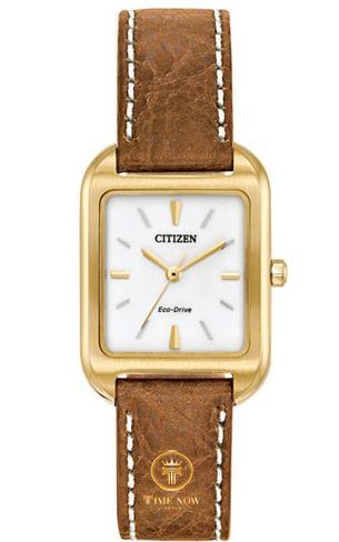 ĐỒNG HỒ NỮ CITIZEN EM049202A CHANDLER ECO-DRIVE BROWN WATCH 23X32MM