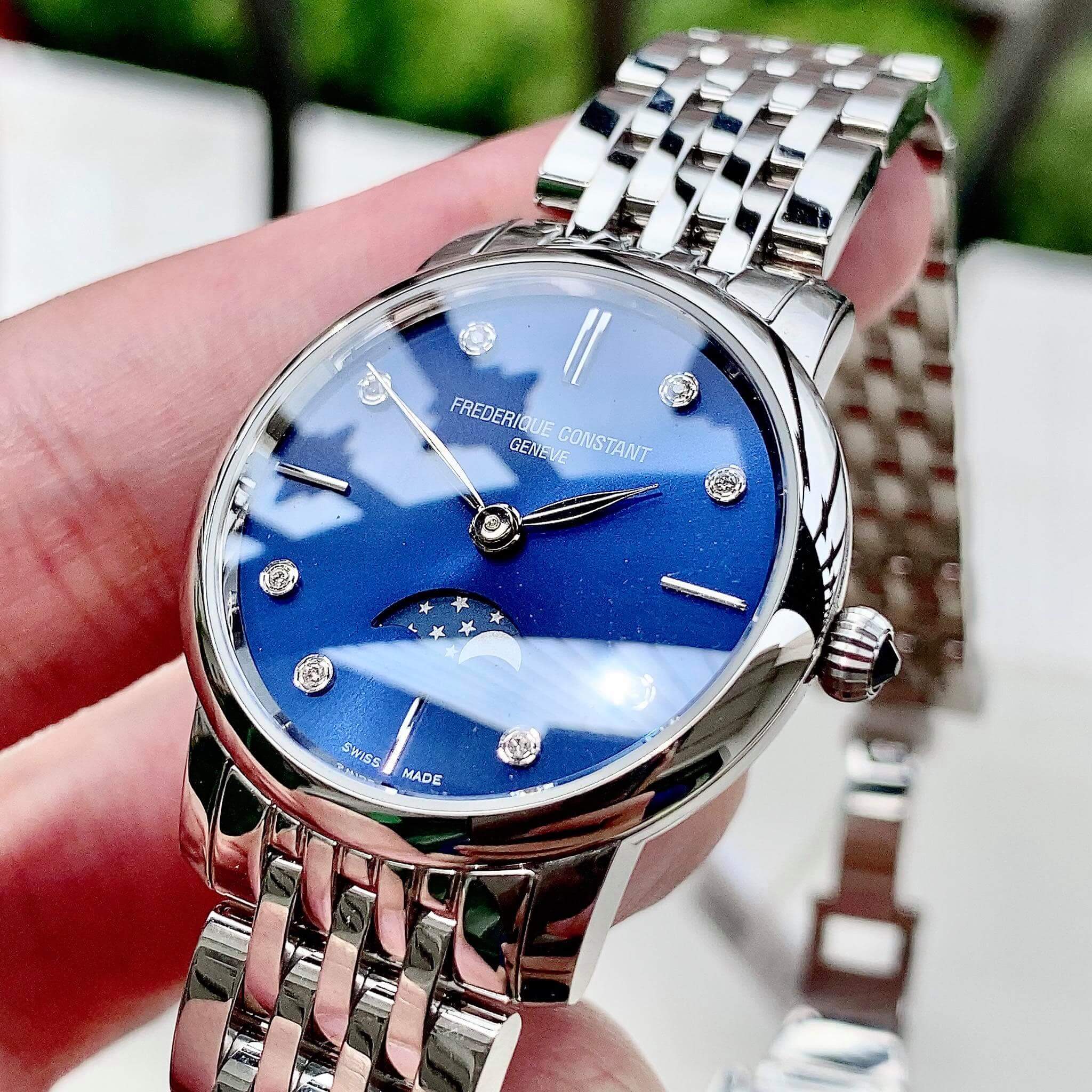 ĐỒNG HỒ NỮ FREDERIQUE CONSTANT FC-206ND1S26B SLIMLINE MOONPHASE 30MM