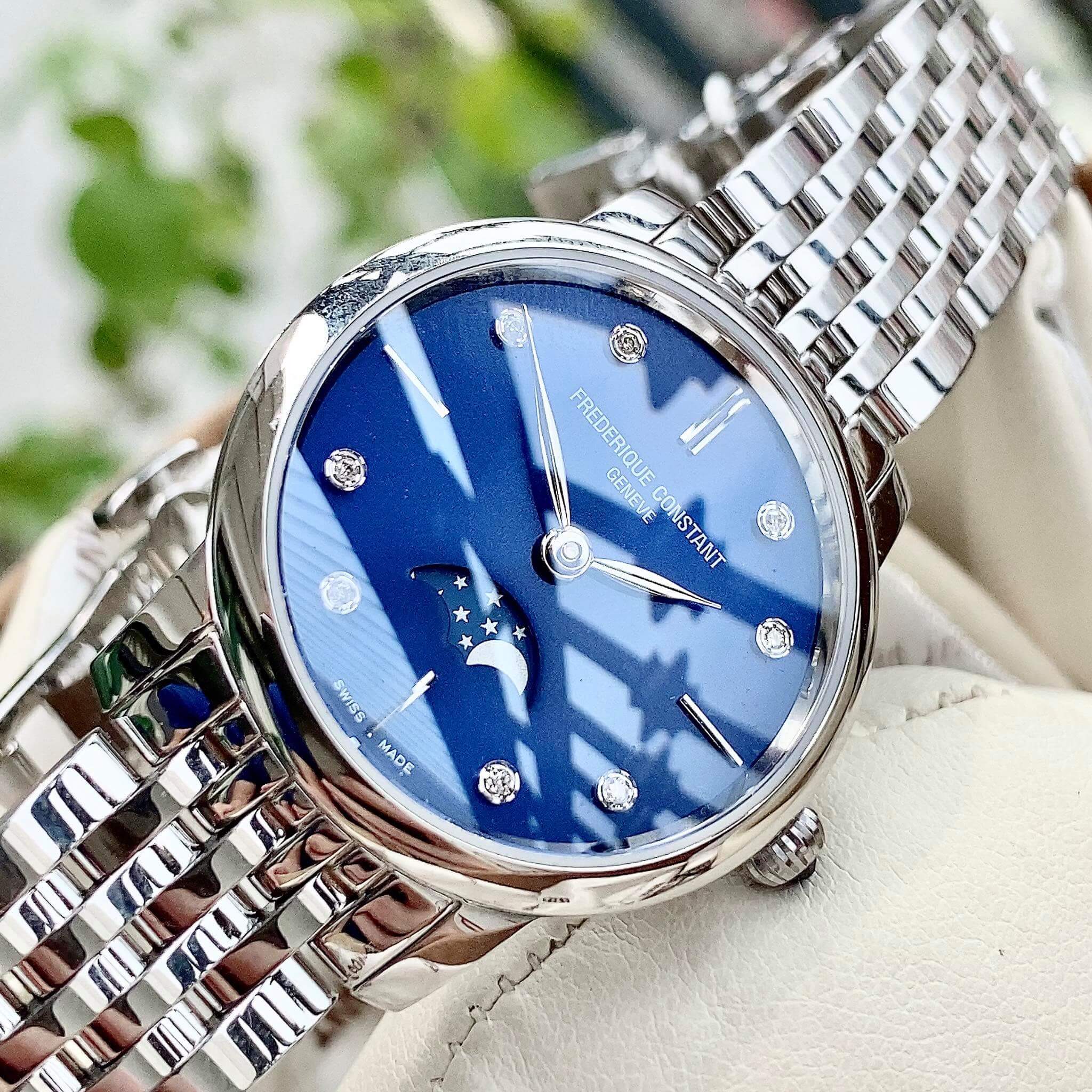 ĐỒNG HỒ NỮ FREDERIQUE CONSTANT FC-206ND1S26B SLIMLINE MOONPHASE 30MM