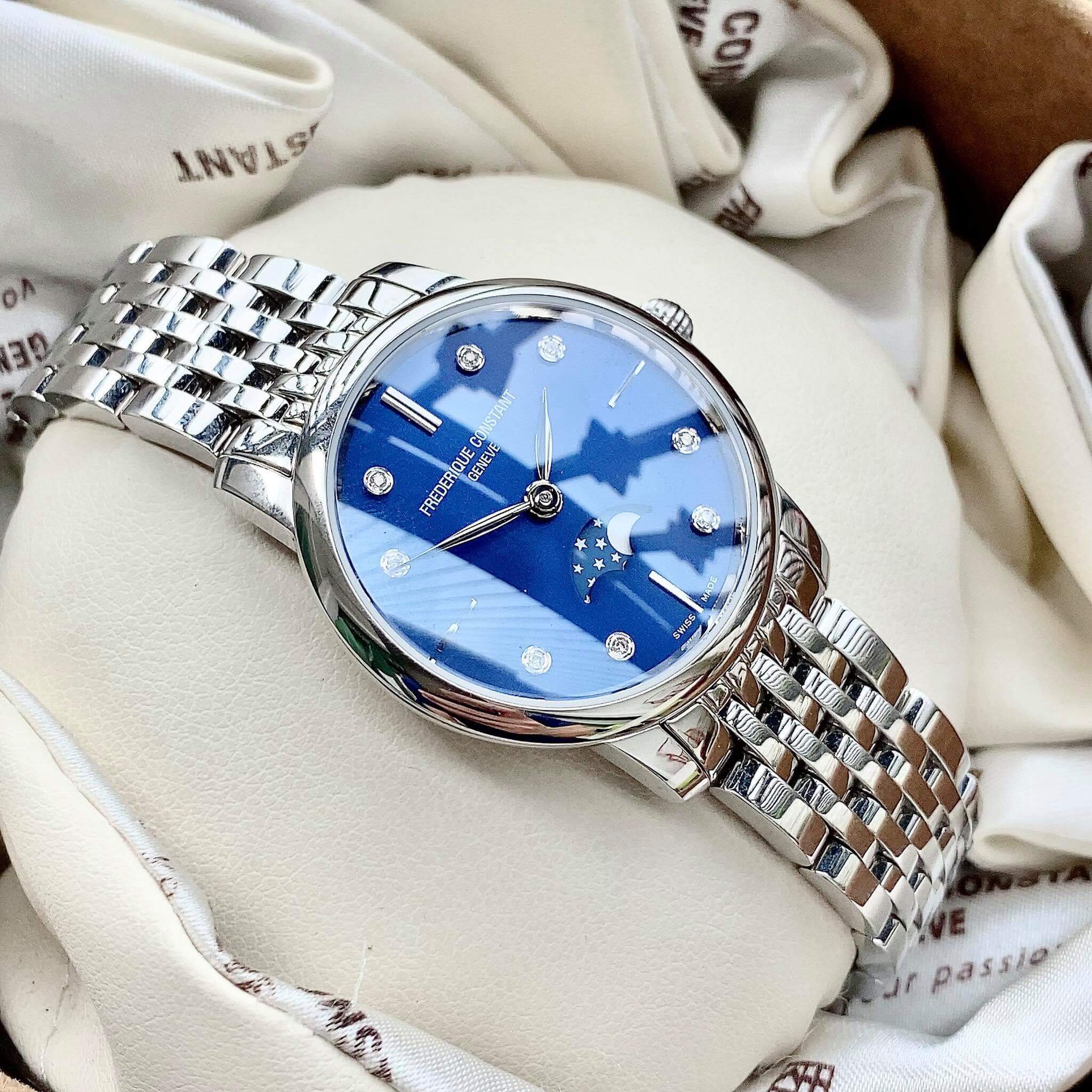 ĐỒNG HỒ NỮ FREDERIQUE CONSTANT FC-206ND1S26B SLIMLINE MOONPHASE 30MM