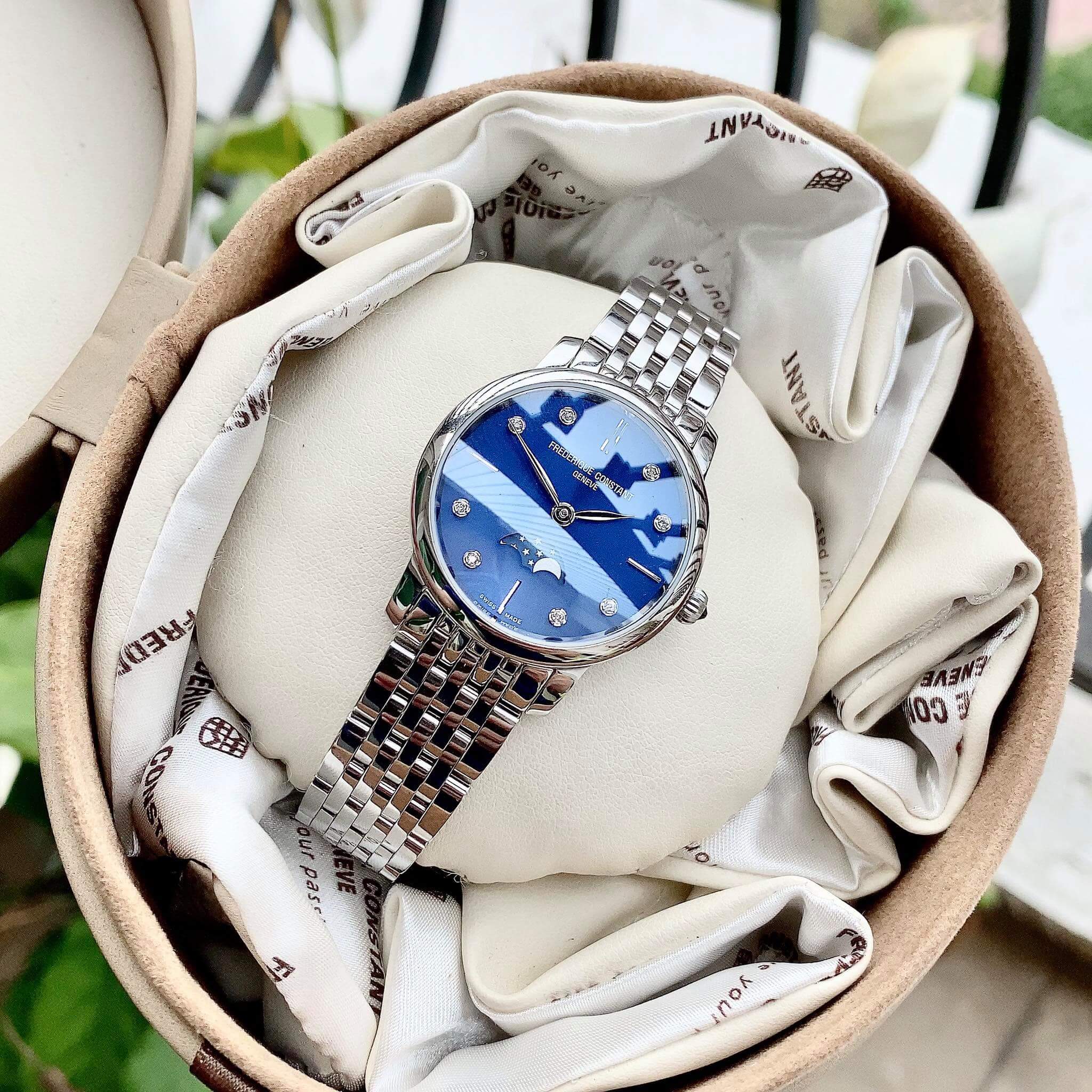 ĐỒNG HỒ NỮ FREDERIQUE CONSTANT FC-206ND1S26B SLIMLINE MOONPHASE 30MM