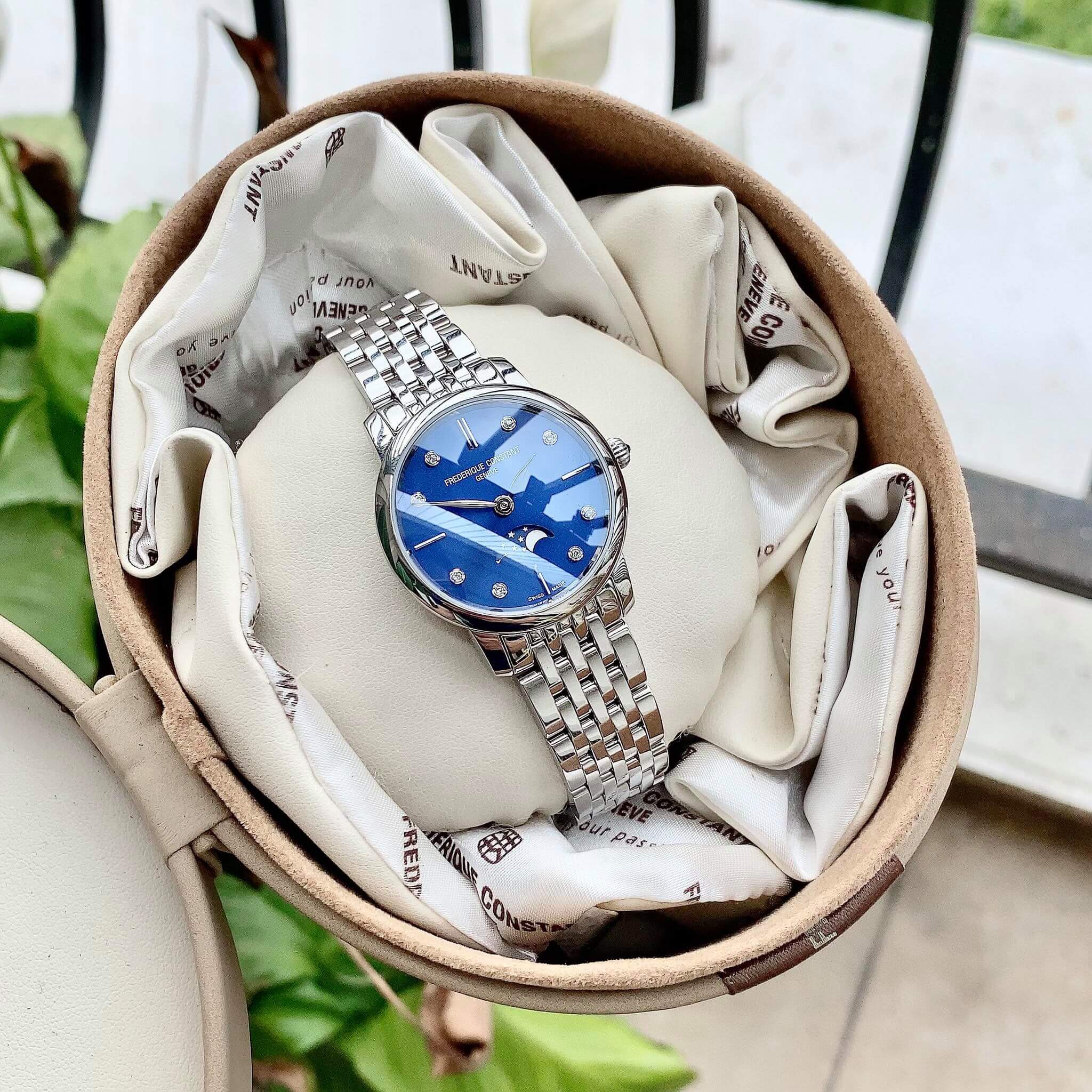 ĐỒNG HỒ NỮ FREDERIQUE CONSTANT FC-206ND1S26B SLIMLINE MOONPHASE 30MM