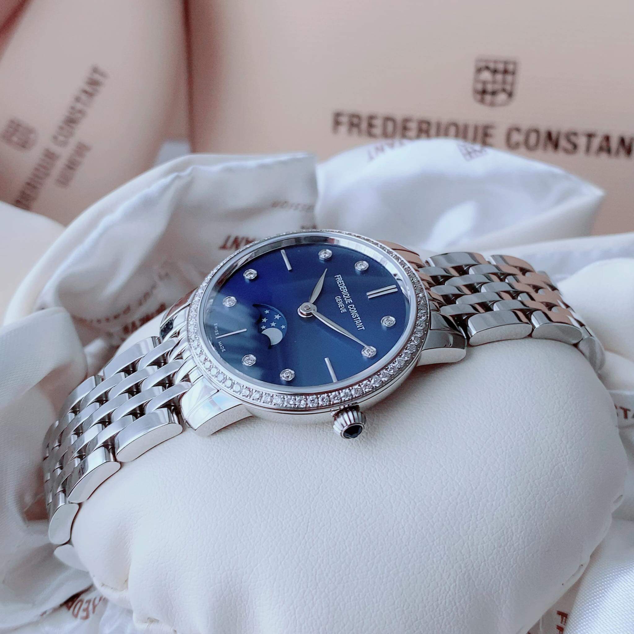 ĐỒNG HỒ NỮ FREDERIQUE CONSTANT FC-206ND1SD26B SLIMLINE MOONPHASE