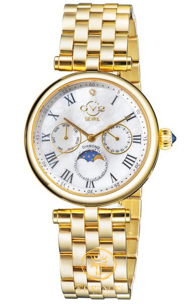 ĐÔNG HỒ NỮ GV2 BY GEVRIL FLORENCE MOTHER OF PEARL DIAL LADIES WATCH 12513
