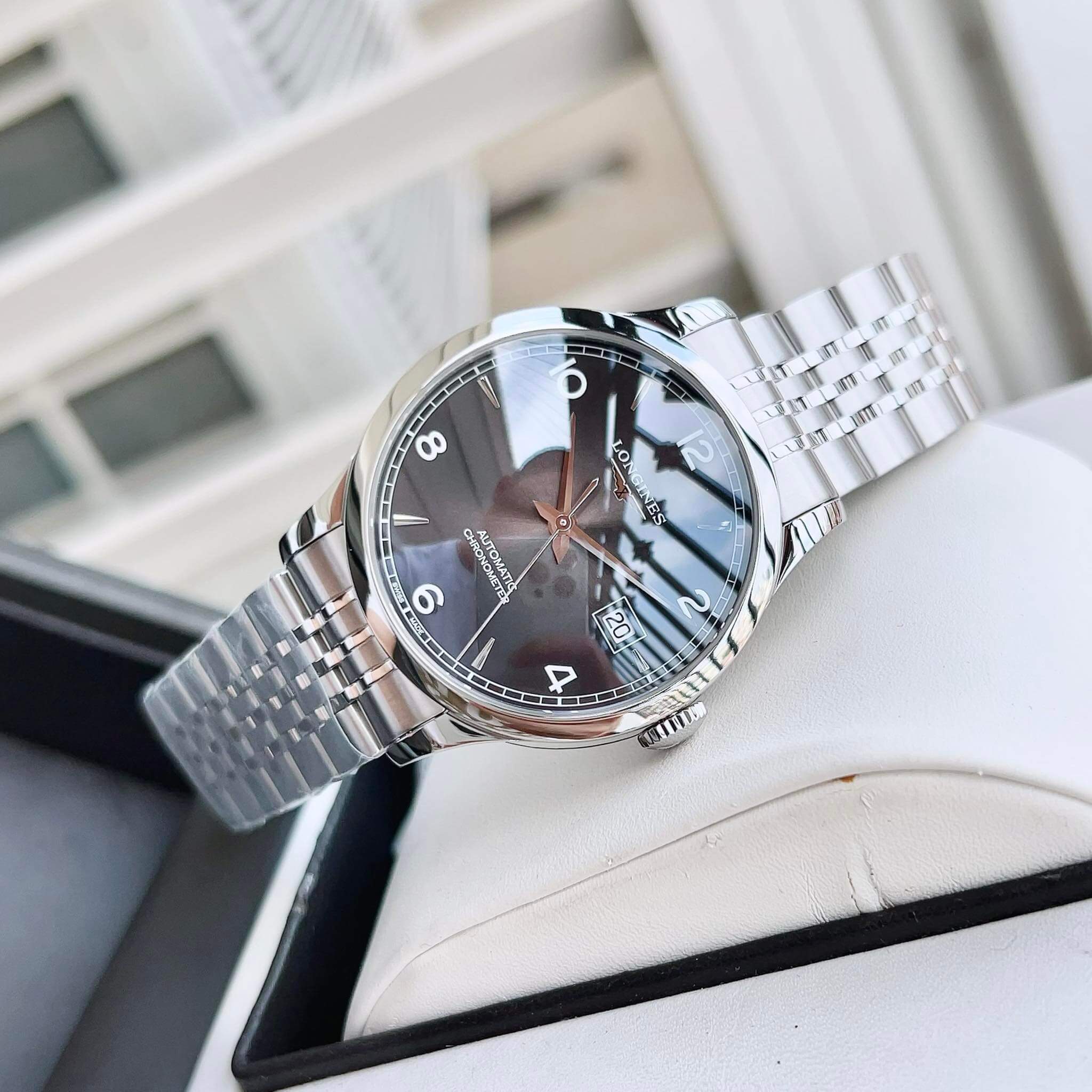 ĐỒNG HỒ LONGINES RECORD L2.820.4.56.6 WATCH 38.5MM (L28204566)