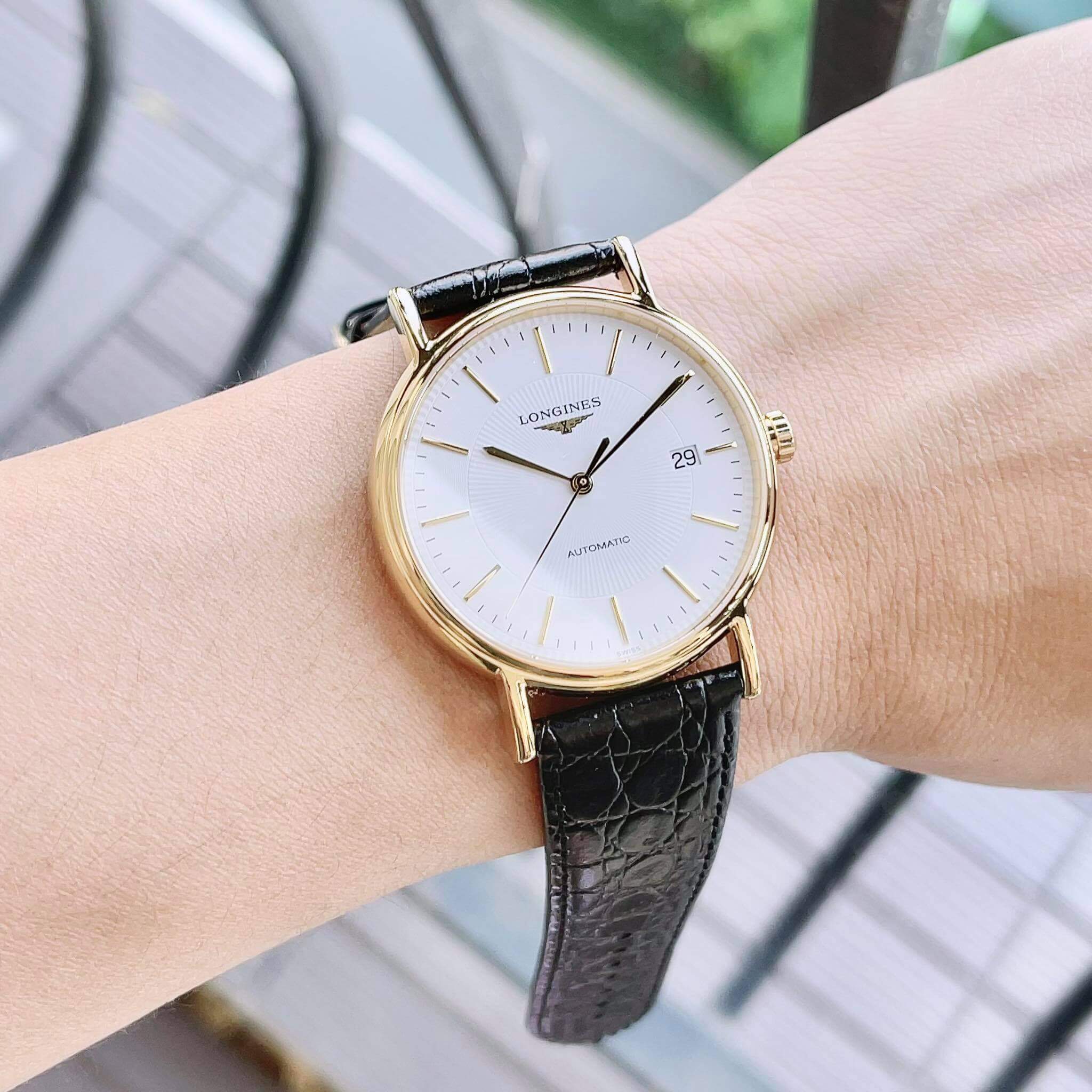 ĐỒNG HỒ LONGINES PRESENCE AUTOMATIC WHITE DIAL MEN'S WATCH L4.921.2.18.2 (L49212182)