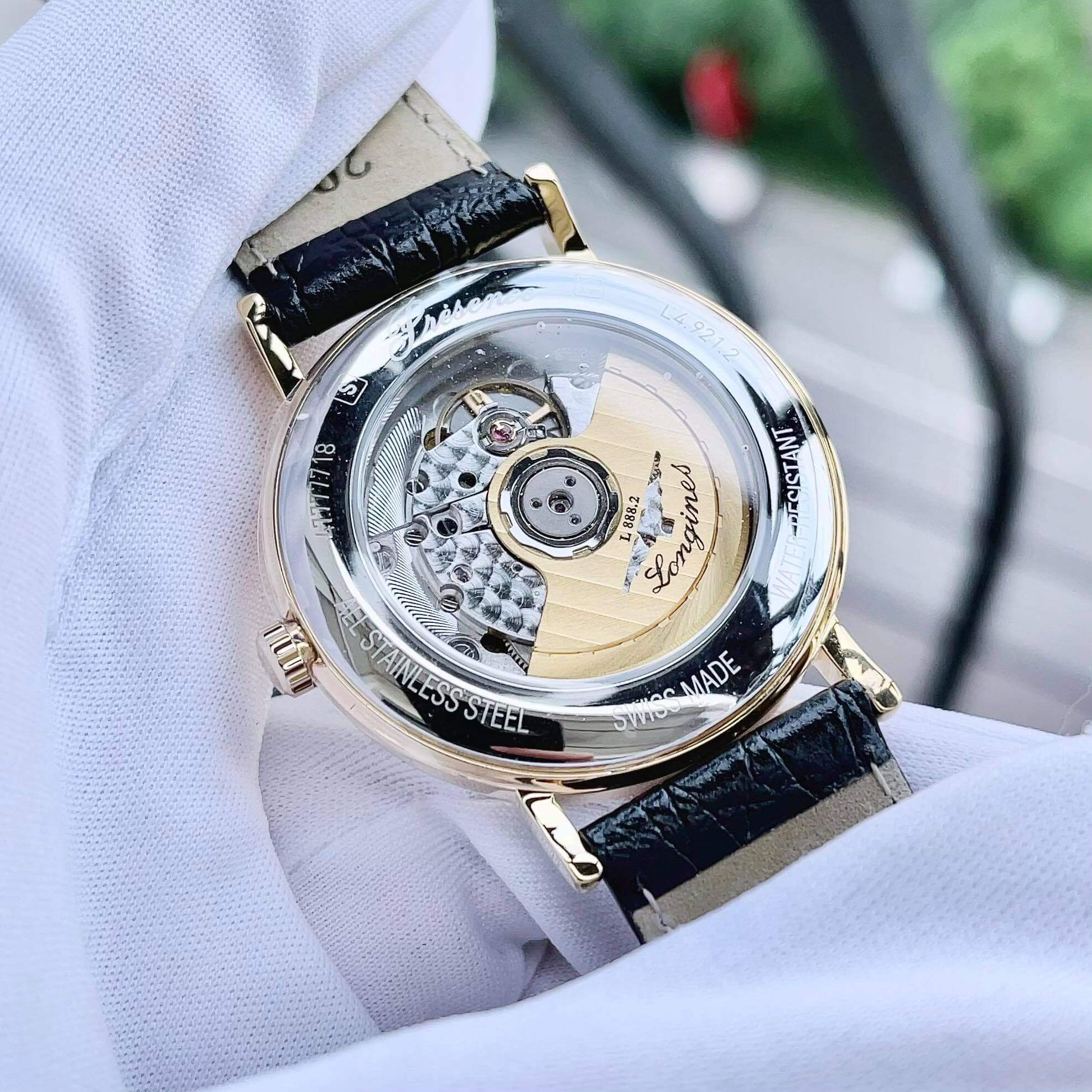 ĐỒNG HỒ LONGINES PRESENCE AUTOMATIC WHITE DIAL MEN'S WATCH L4.921.2.18.2 (L49212182)