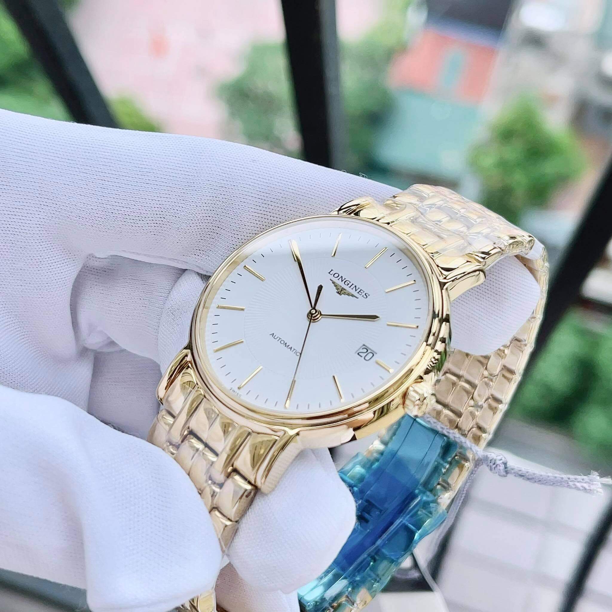 ĐỒNG HỒ LONGINES PRESENCE L4.921.2.18.8 L49212188 AUTOMATIC WATCH 38.5MM