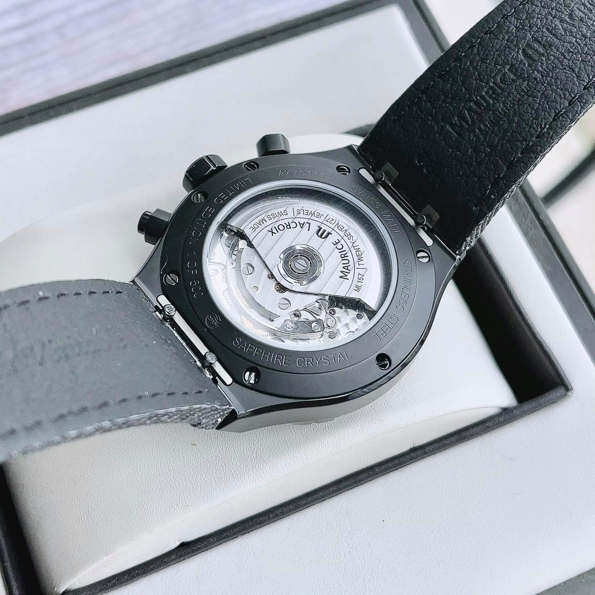 ĐỒNG HỒ NAM MAURICE LACROIX AI6018-PVB01-331-1 AIKON AUTOMATIC DÂY DA