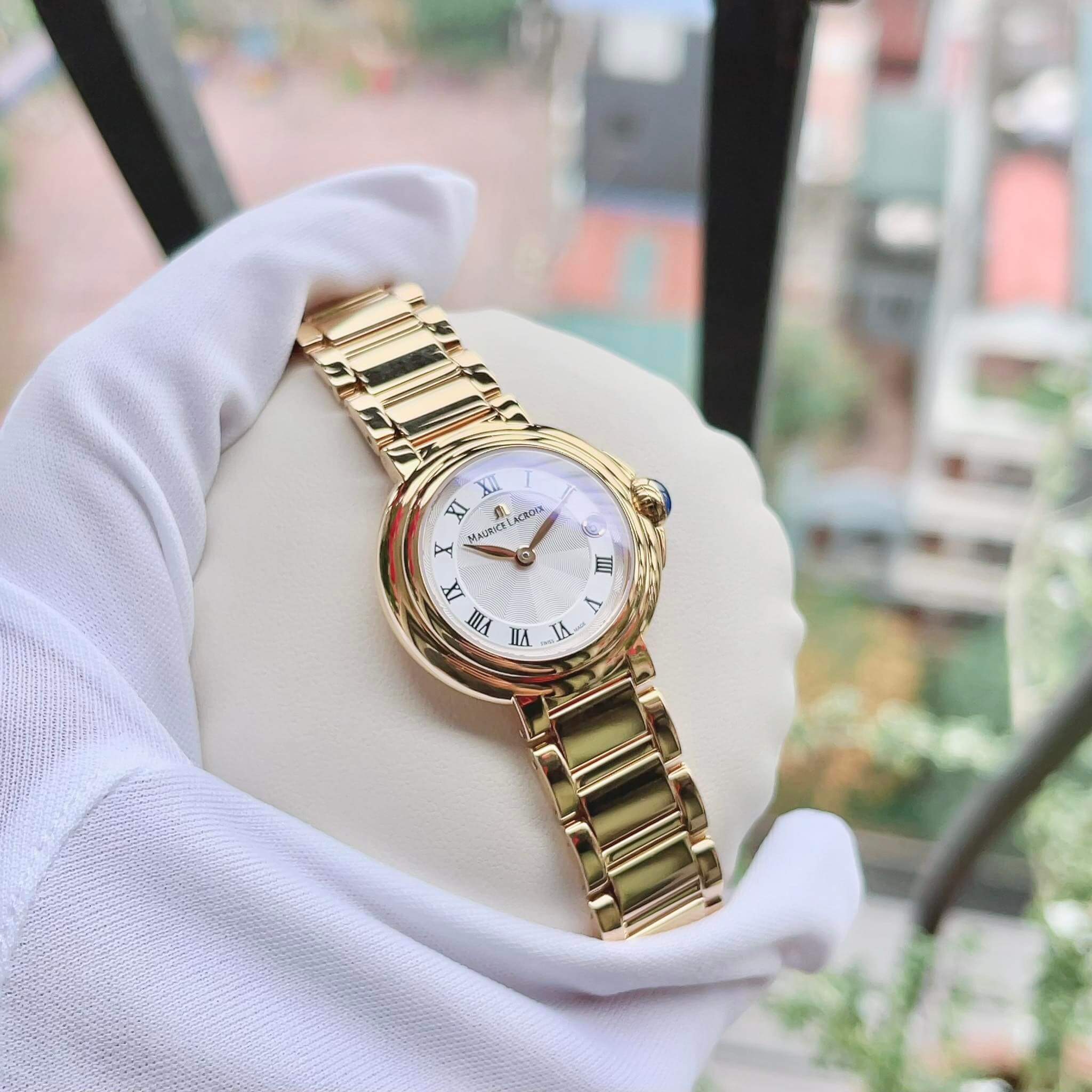 ĐỒNG HỒ NỮ MAURICE LACROIX FA1003-PVP06-110-1 FIABA SILVER QUARTZ