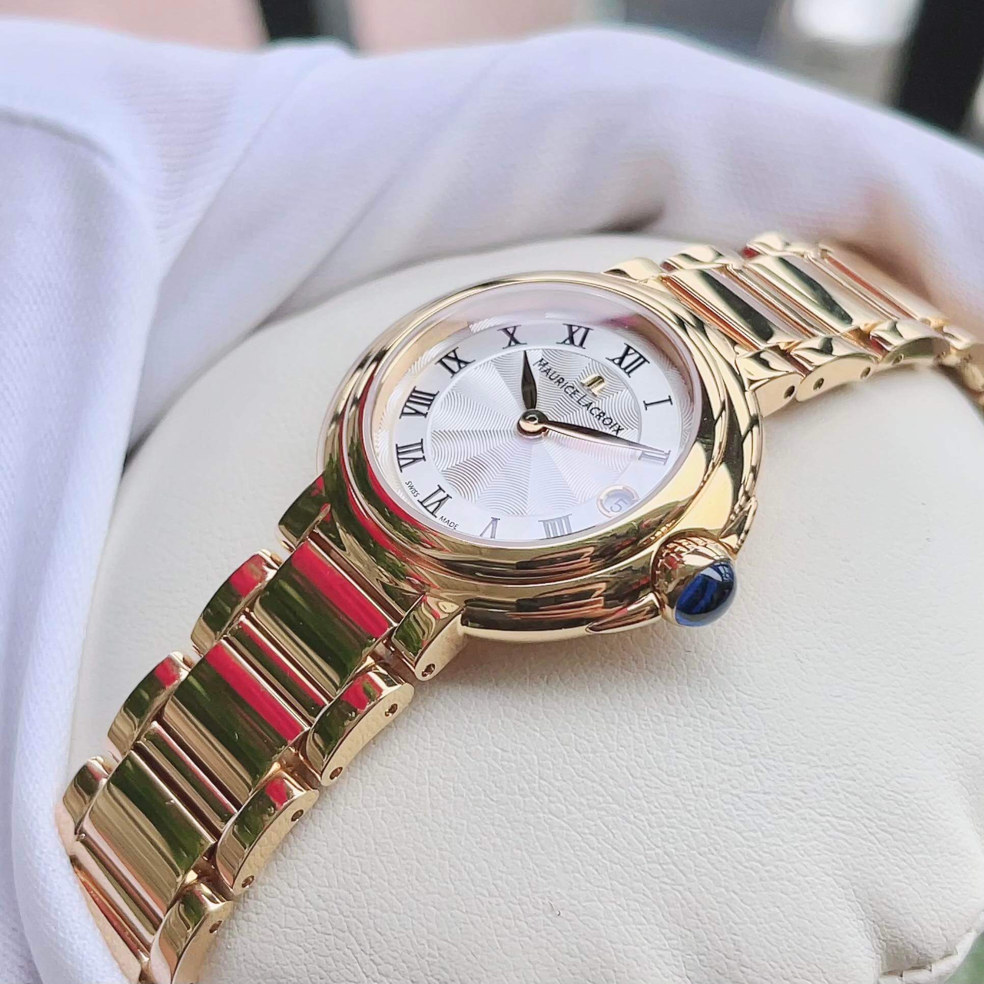 ĐỒNG HỒ NỮ MAURICE LACROIX FA1003-PVP06-110-1 FIABA SILVER QUARTZ
