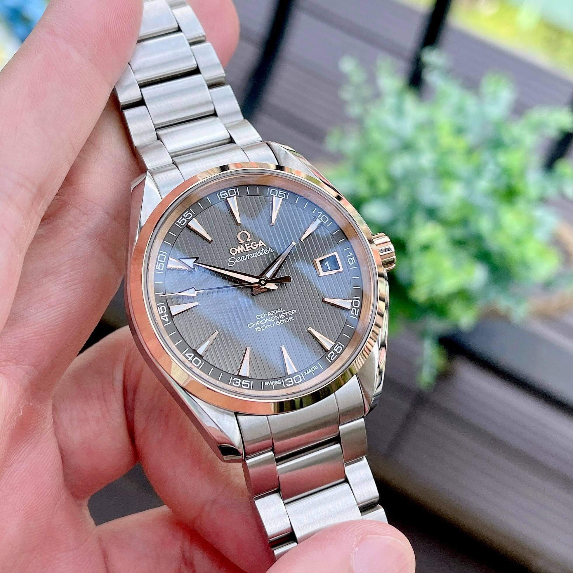 ĐỒNG HỒ OMEGA SEAMASTER AQUA TERRA 150M CO‑AXIAL CHRONOMETER  MM VÀNH  VÀNG 18K