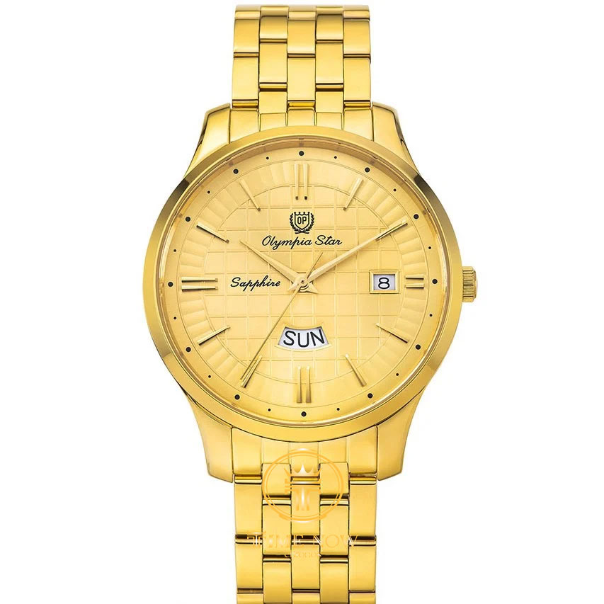 ĐỒNG HỒ NAM OLYMPIA STAR OPA58057MK-V QUARTZ GOLD TONE DÂY KIM LOẠI