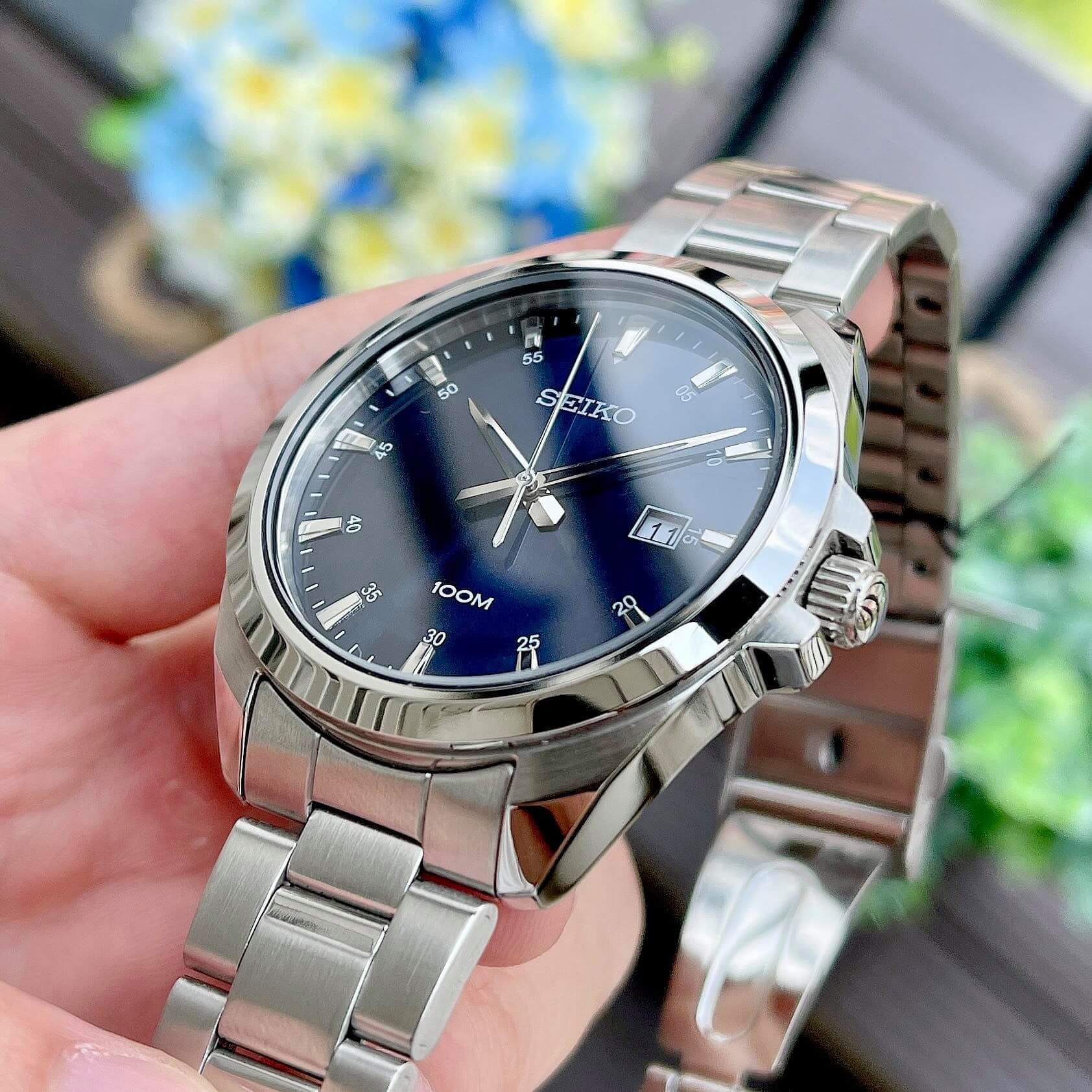 ĐỒNG HỒ SEIKO SUR207 BLUE DIAL STAINLESS STELL