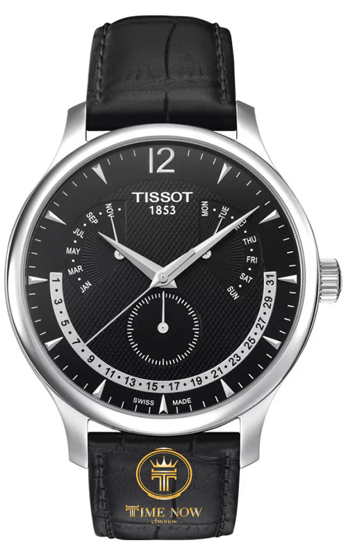 ĐỒNG HỒ TISSOT TRADITION QUARTZ T063.637.16.057.00 T0636371605700 CASE SILVER DÂY DA