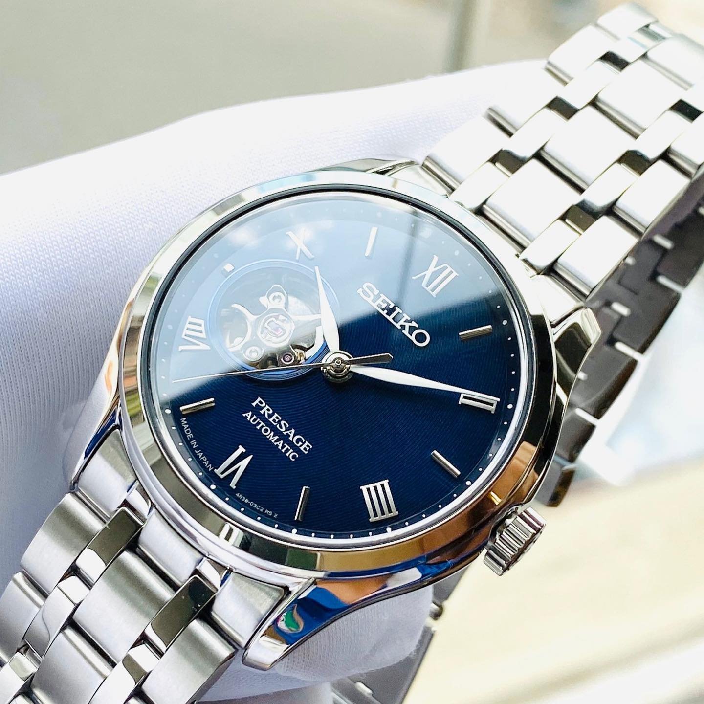 ĐỒNG HỒ SEIKO PRESAGE AUTOMATIC BLUE DIAL MEN'S WATCH SSA411J1