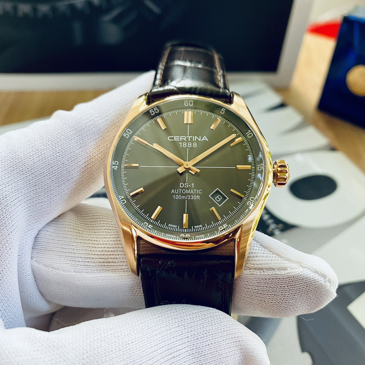 ĐỒNG HỒ CERTINA DS 1 AUTOMATIC BLACK DIAL LADIES C006.407.36.081.00 (C0064073608100)