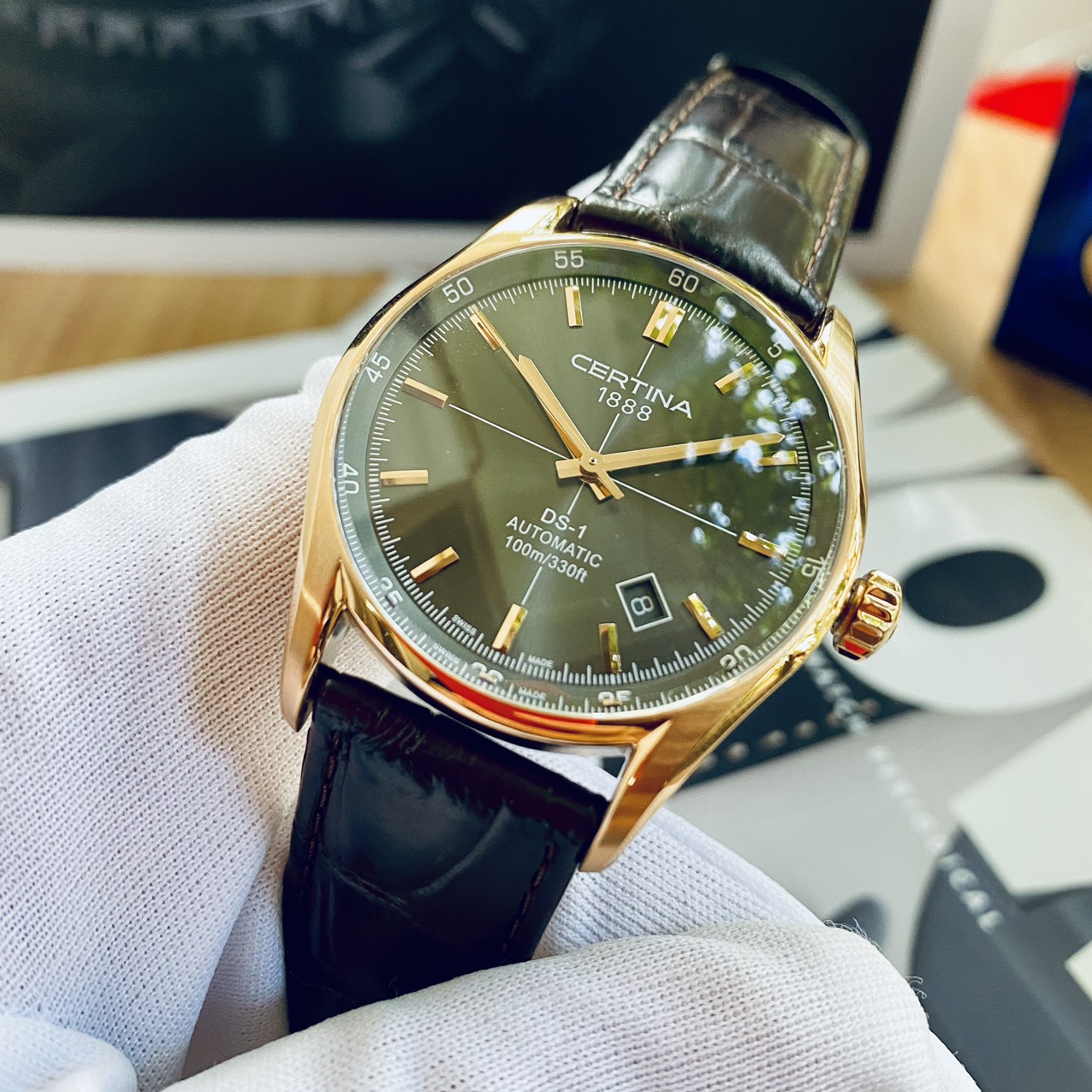 ĐỒNG HỒ CERTINA DS 1 AUTOMATIC BLACK DIAL LADIES C006.407.36.081.00 (C0064073608100)