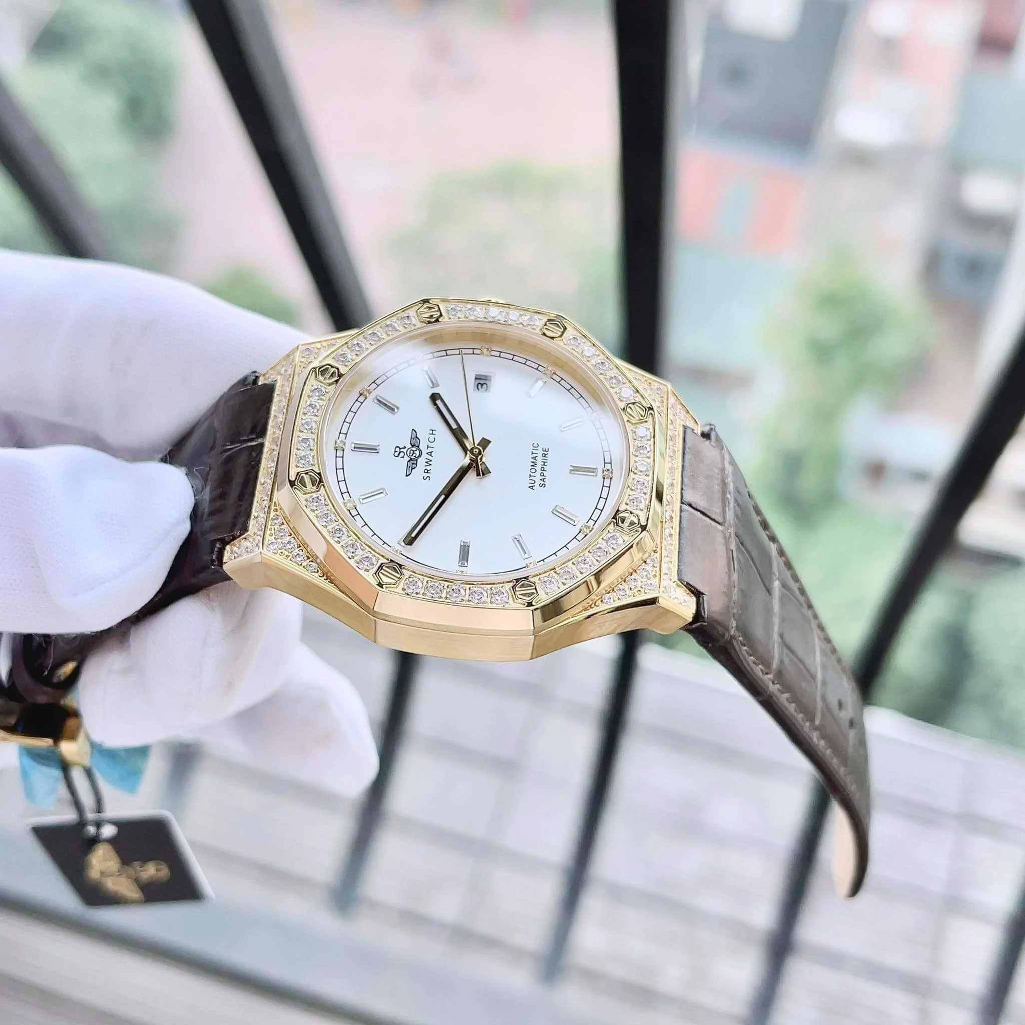 ĐỒNG HỒ NAM SRWATCH GALAXY SG99993.4602GLA CASE GOLD DÂY DA