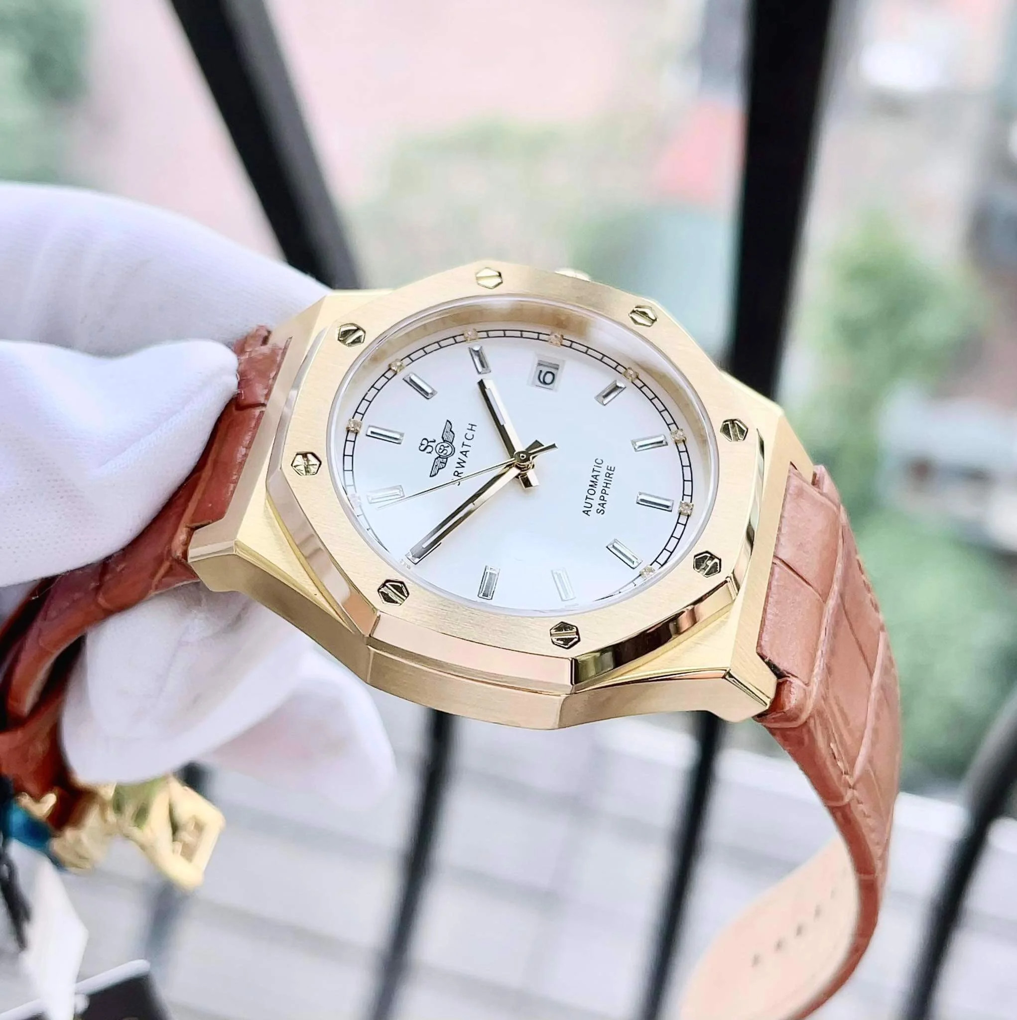 ĐỒNG HỒ NAM SRWATCH GALAXY SG99991.4602GLA CASE GOLD DÂY DA
