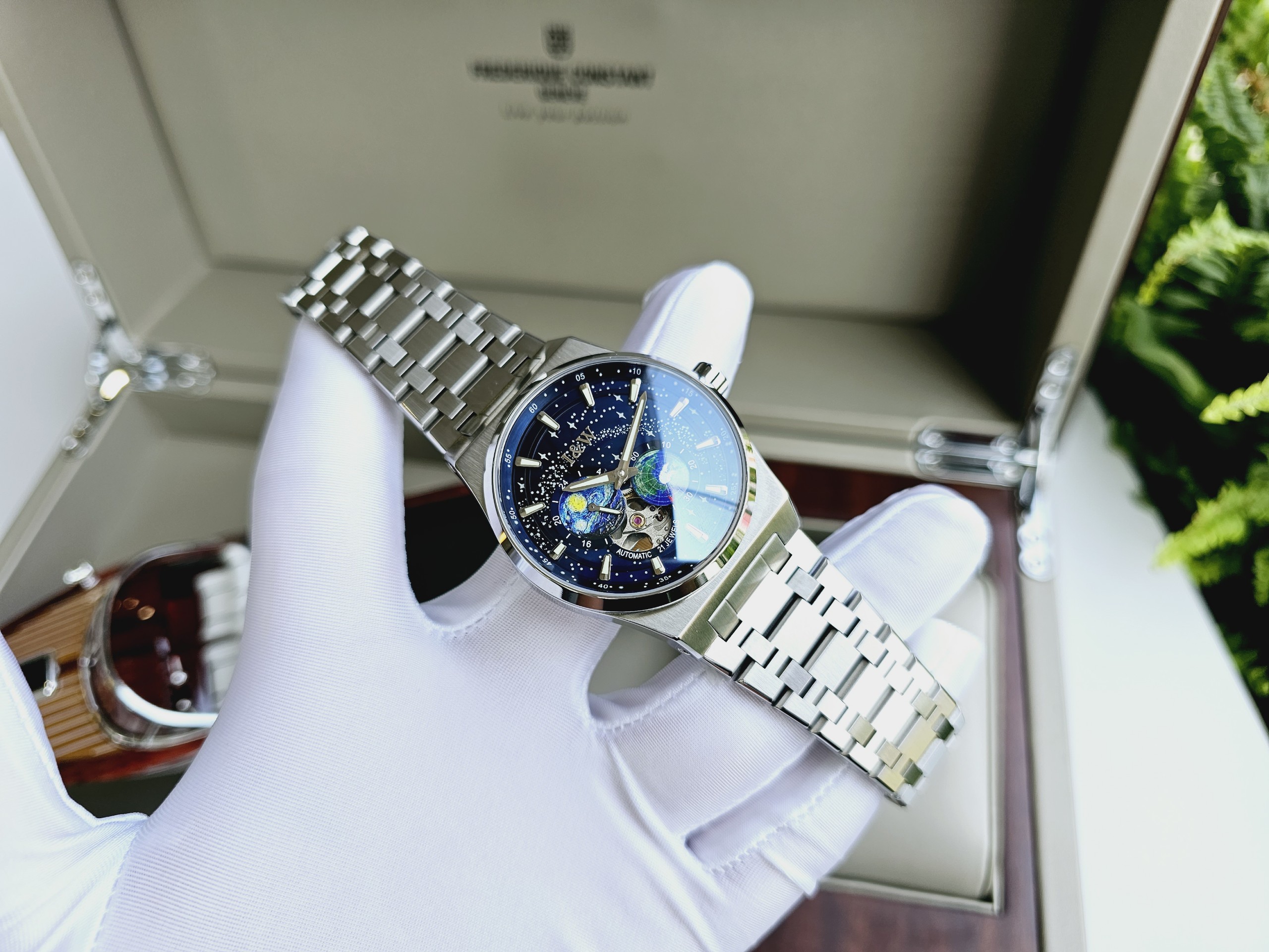 ĐỒNG HỒ NAM CARNIVAL I&W EARTH BLUE DIAL IW708G-2 ĐỒNG HỒ NAM CARNIVAL I&W EARTH BLUE DIAL IW708G-2