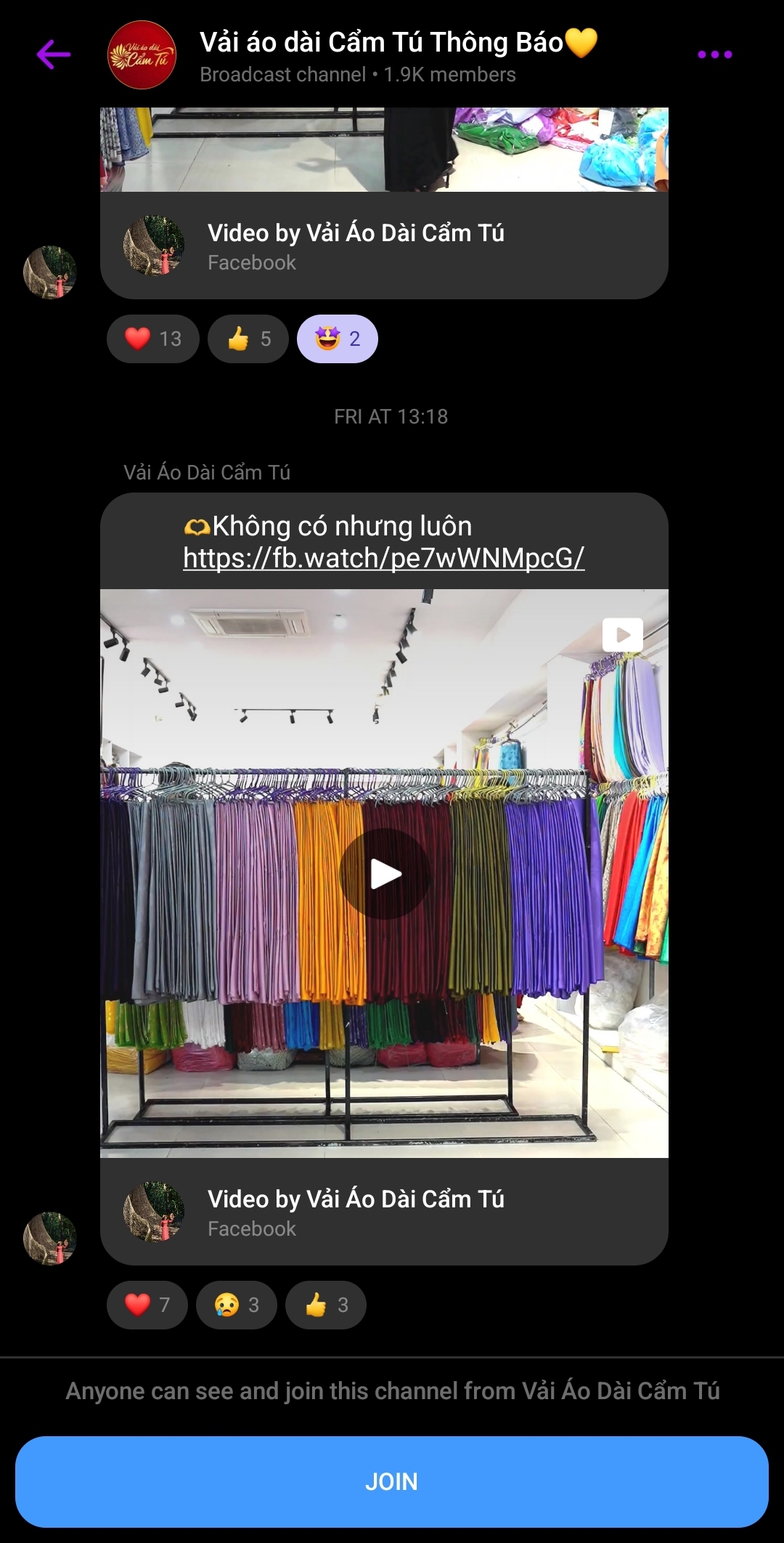 Vải áo dài cẩm Tú MEssenger