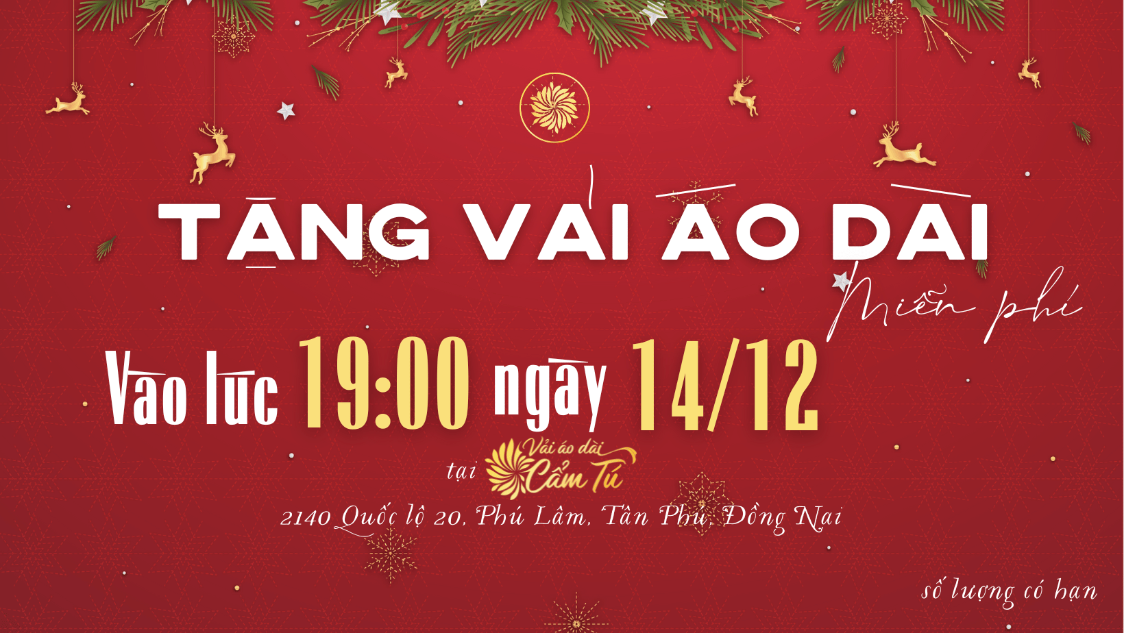 Vải áo dài Cẩm Tú tặng vải áo dài 0đ