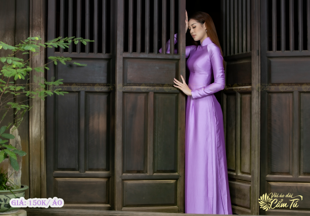 Lụa 2 Da KV0035 Màu Tím Cà