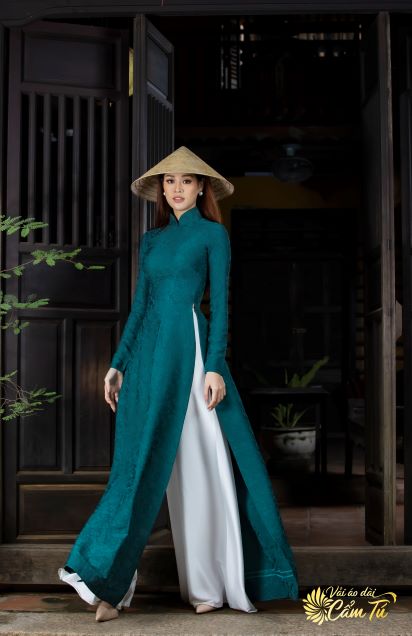 Gấm Lụa Cẩm Tú KV0088 Màu Xanh Rêu