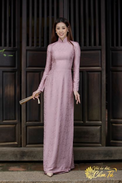Gấm Lụa Cẩm Tú KV0087 Màu Hồng Nude