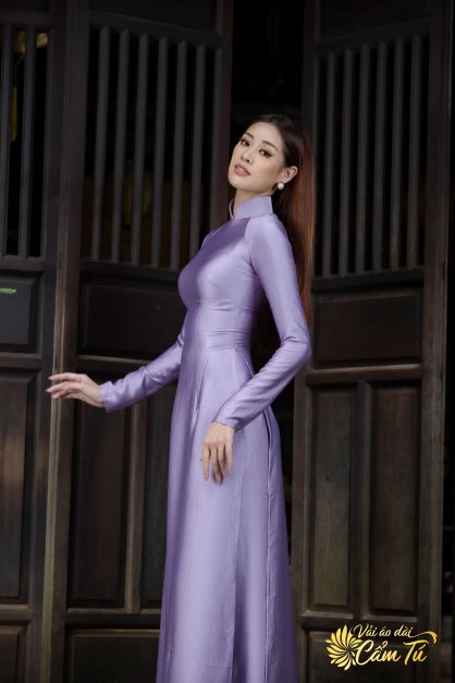 Lụa 2 Da KV0012 Màu Tím Lạ