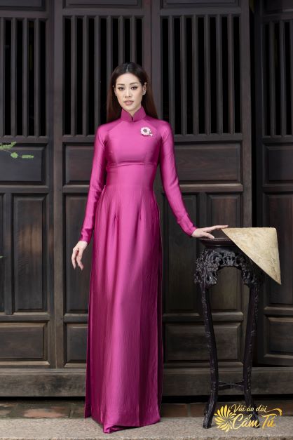 Lụa 2 Da KV0034 Màu Hồng Sẫm