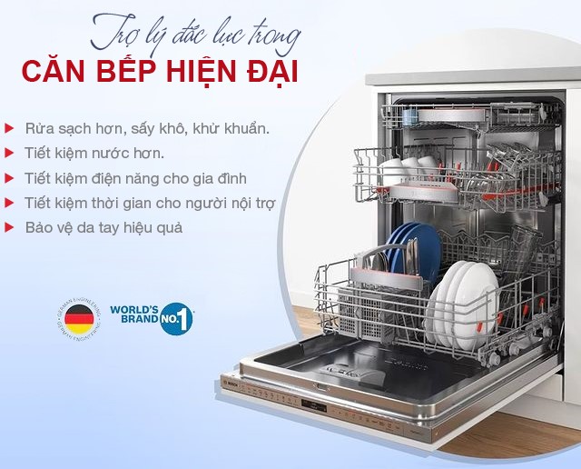 Máy rửa chén Bosch là thương hiệu của nước nào? Có đáng mua không?
