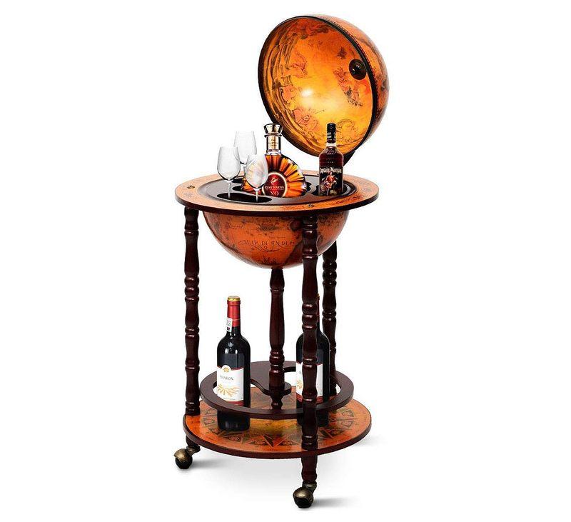 BÀN BAR DI ĐỘNG MINI COSTWAY GLOBUSBAR - HW47195