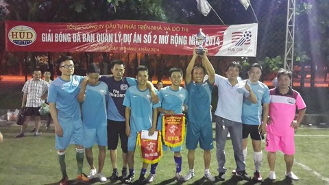 Trận chung kết Giải bóng đá BQLDA số 2: HUD3.3 bước lên ngôi vương xứng đáng