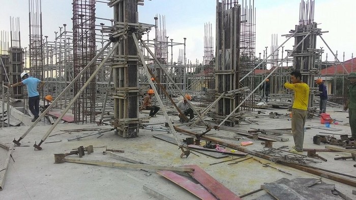 Công trình Bệnh viện Đông Triều cuối tháng 9 năm 2016