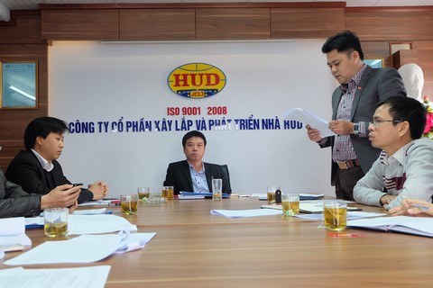 Chi bộ HUD3.3: Họp đánh giá chất lượng tổ chức Đảng và Đảng viên năm 2014